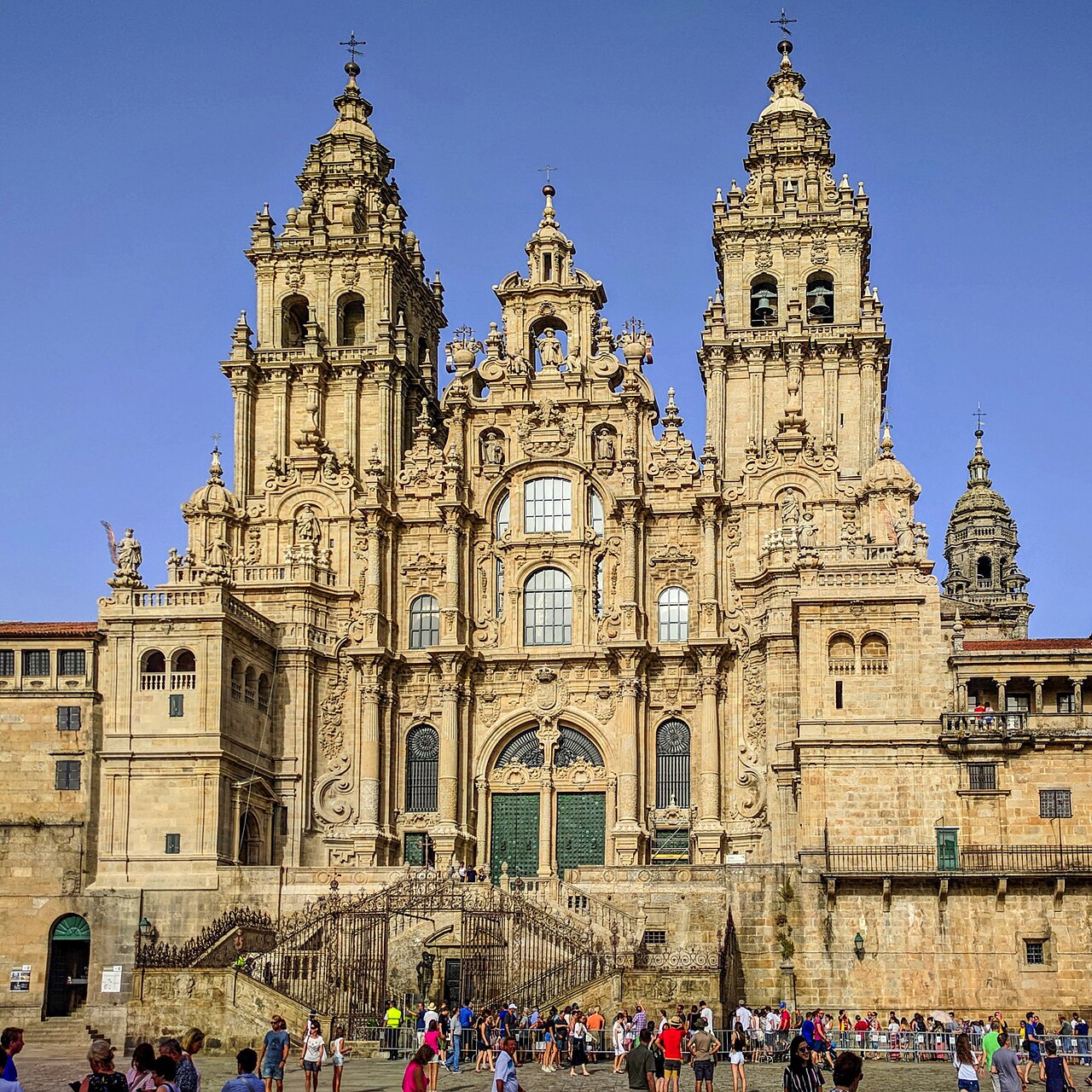 Fachada del Obradoiro de la catedral de Santiago de Compostela